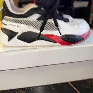 Puma Kids Sneakers - White, Black, and Red